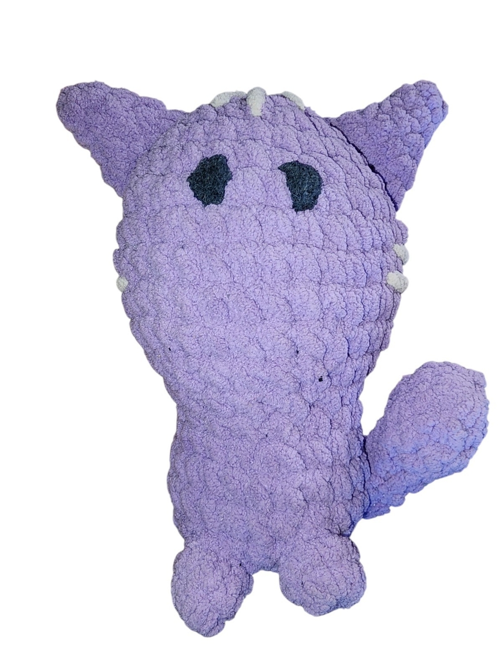 OOAK Crochet Plush Lavender Purple Kitty Cat Stuffed Animal Soft Cuddly Toy